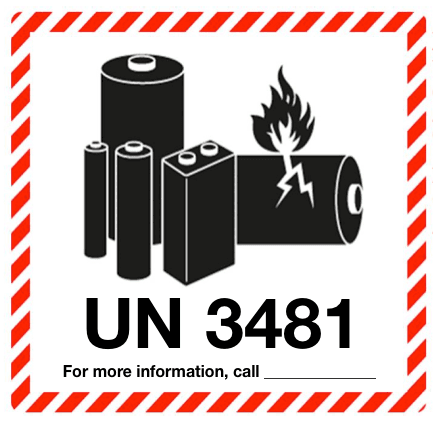 UN3481 sticker