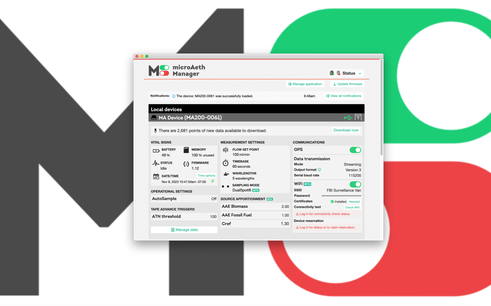 microAeth Manager 1.6 microAeth Manager 1.6 screenshot / announcement
